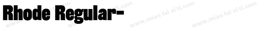 Rhode Regular字体转换